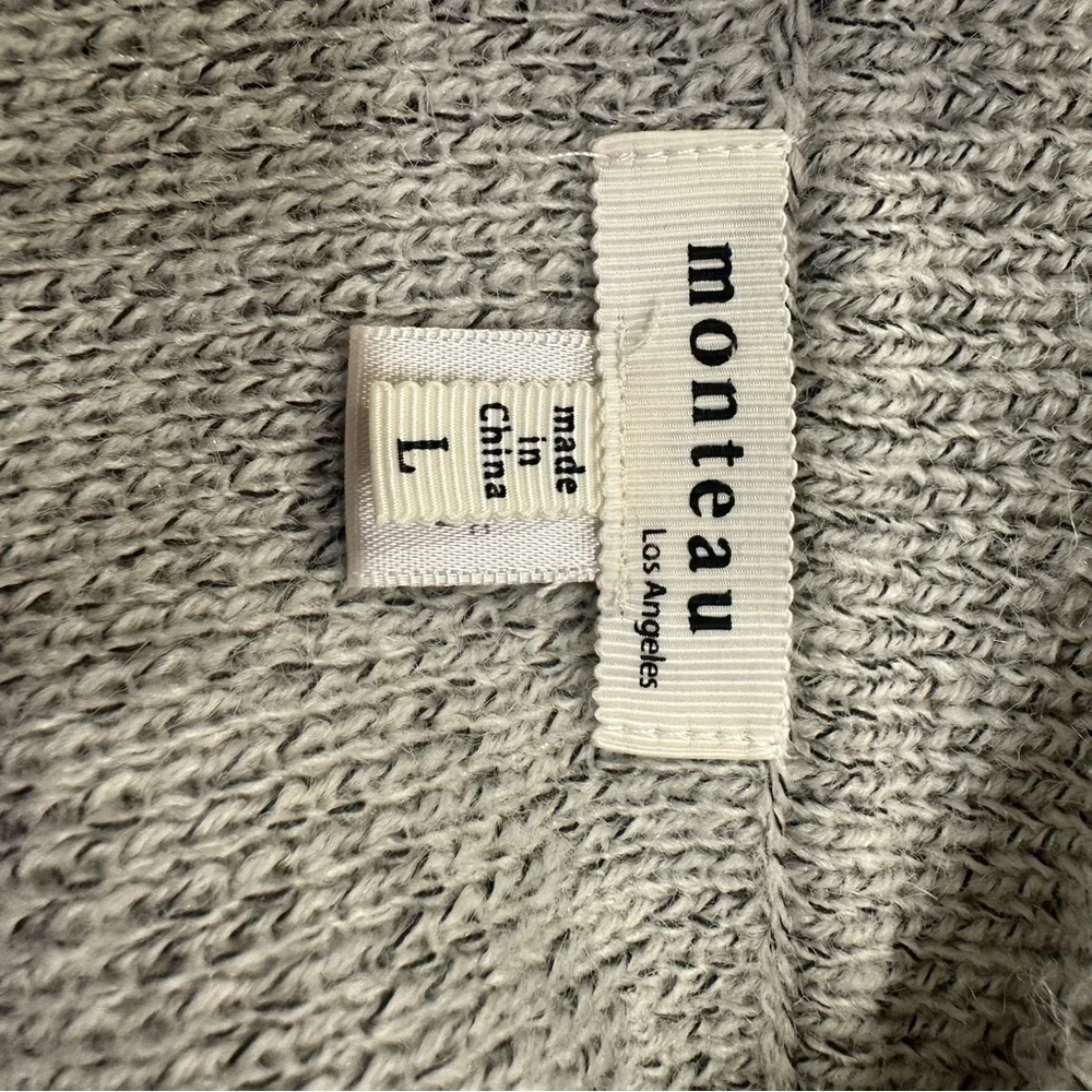 Monteau Heather‎ Gray Women's Large Cardigan